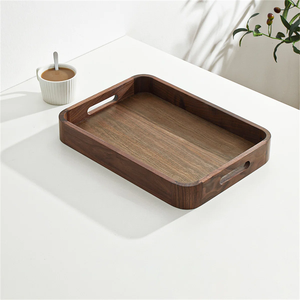 Fancy Style <b>Wooden</b> Material Rectangle Shape Brown Finished <b>Tray</b> Luxury Handmade Hot Selling Highest Quality <b>Decorative</b> <b>Tray</b> - Product Image 3