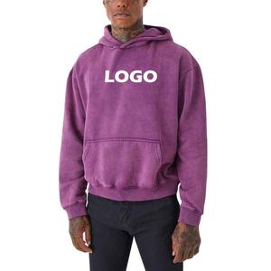 Sweat à capuche décontracté pour homme de haute qualité en polaire d'hiver Impression numérique respirante Écologique Poche Motif uni Hip Hop - Product Image 1