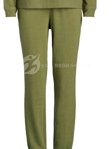 Ensemble de survêtements d'hiver en coton biologique 100% pour femmes, coupe régulière, streetwear, uni, deux pièces, vente en gros à partir de Sialkot - Product Image 6