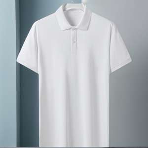 Polo de golf personalizado de alta calidad para hombre, camisetas de punto de manga corta con patrón sólido, algodón, poliéster, bordado, logotipo impreso - Product Image 5