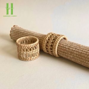 Servilleteros personalizables ecológicos duraderos de estilo bohemio tejido de bambú de nuevo diseño para boda, Navidad, uso en el hogar y el Hotel - Product Image 5