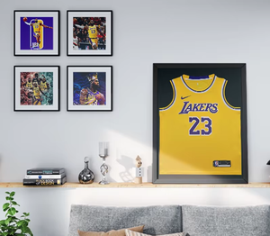 Jersey Frame - Nuevo Marco de Fotos para Niños, Estuche de Exhibición, <span class=keywords><strong>Golden</strong></span> <span class=keywords><strong>State</strong></span> <span class=keywords><strong>Warriors</strong></span>, Arte Conmemorativo Juvenil, Decorativo, Moderno y Ecológico - Product Image 1