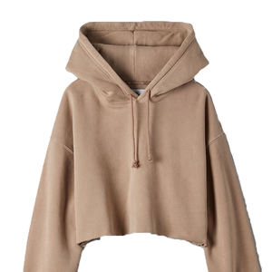 Nouveau meilleur Design Crop Top Hoodies pour femmes et Offre Spéciale matériau frais personnalisable col montant hiver Crop Top Hoodies - Product Image 6