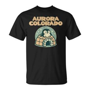 T-shirt promozionale Aurora Colorado con simpatico pinguino per bambini - Product Image 1