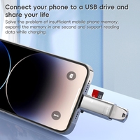 Adaptateur de lecteur de carte 2 en 1 Type-C vers USB et TF pour ordinateur portable Accessoires pour téléphones portables Adaptateur SD pour lecteur de carte
