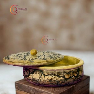 Couvercle en verre de forme ronde Casserole ustensiles de cuisine en bois Hot Pot Chapati Box pour la maison Cuisine Restaurant Garde les aliments chauds et frais - Product Image 2