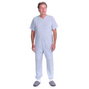 ชุดจั๊มสูทแบบสวมใส่สบายพร้อมแขนยาวและกางเกงขายาว ผลิตจากผ้าฝ้ายและโพลีเอสเตอร์ 9008/3 แผ่นรองนอนแบบใช้แล้วทิ้งพร้อมแถบปิดด้านหลัง - Product Image 2