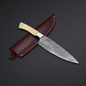 Cuchillo de Chef Profesional de Acero de Damasco Hecho a Mano con Bajo MOQ y Mango de Acero Inoxidable |   Alta Calidad, Grado Industrial, OEM, Venta al por Mayor - Product Image 5