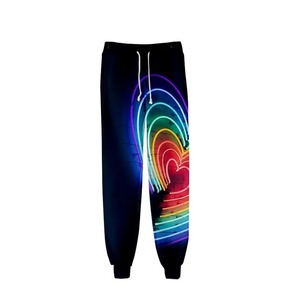 Pantalons de survêtement imprimés légers à taille élastique arc-en-ciel pour hommes et femmes, style hip-hop - Product Image 5