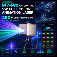 Luz Láser RGB de 5W con Control por Aplicación, ILDA y DMX512, Animación de Logotipos, Haz 3D para Escenarios, Bodas, DJ, Discotecas, Fiestas, Clubes y Espectáculos