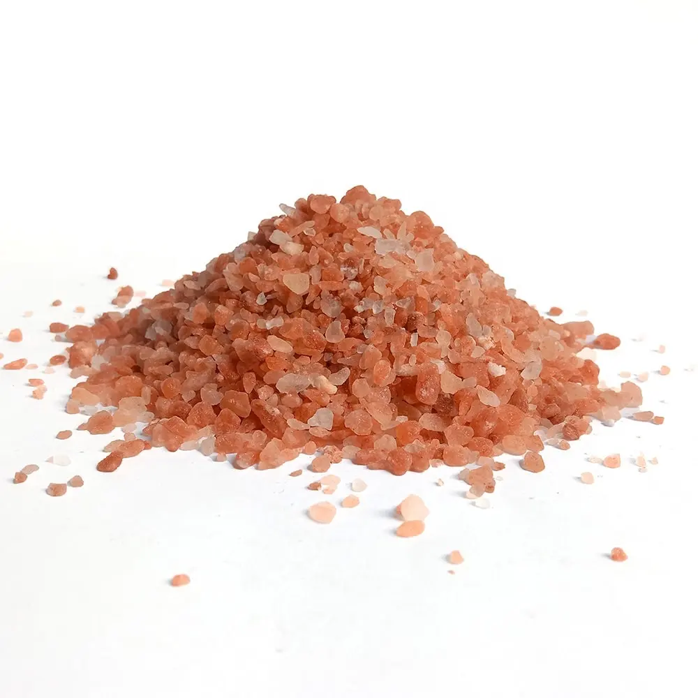 Sale commestibile rosa dell'himalaya sfuso naturale 2-5mm sale grosso rosa scuro per cucinare dal fornitore di sale rosa certificato ISO e HACCP