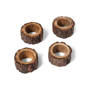 Anneau de serviette en bois d'acacia pour hôtel et maison, rond en bois naturel pour table et accessoires, vente en gros - Product Image 2