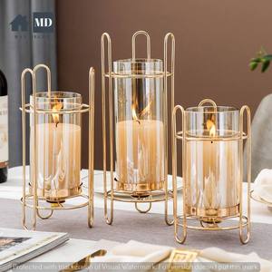 Modern Style Solid Handmade <b>Hurricane</b> Candle Holder Vintage Finish Table Decor for Home Wholesale Price - Product Image 2