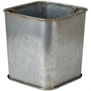 OldBarnLine Maceta galvanizada decorativa para decoración de porche para jardín doméstico Maceta de metal antiguo para uso decorativo - Product Image 1