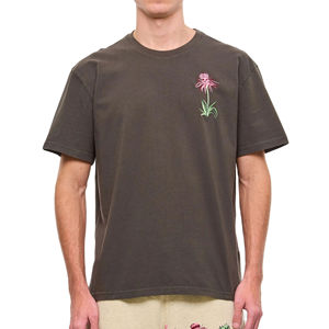 Camisetas Personalizadas de Felpa Francesa 100% Algodón, Camisetas Bordadas con Hombros Caídos y Pedrería, Camisetas Bordadas Cortas para Hombre - Product Image 1