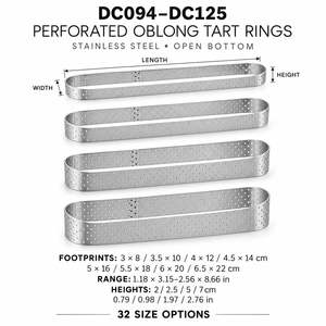 Juego de 8 Anillos de Tartaruga Fida, Elípticos y Perforados, Altura 2.5 cm, Acero Inoxidable - Product Image 4