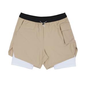 Nuevos pantalones cortos deportivos para hombre, pantalones cortos de malla transpirables de secado rápido para correr y hacer ejercicio, ropa informal de poliéster de Color sólido 2024 - Product Image 3