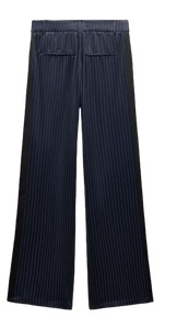 กางเกงผ้าฝ้ายลายทางสีฟ้าสำหรับผู้หญิงกางเกงลำลองใส่ได้ทุกวันเพื่อความสบายสูงสุด - Product Image 4