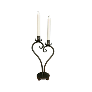 Porte-bougie en fer fantaisie chandelier en métal fait à la main décoration de la maison en fer chandelier rustique porte-bougie en fer forgé - Product Image 1