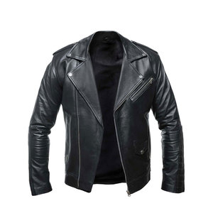 Top Selling Men's <b>Winter</b> <b>Leather</b> <b>Jacket</b> Coated Stand Collar Breathable Windproof Customizable OEM Service - Product Image 1