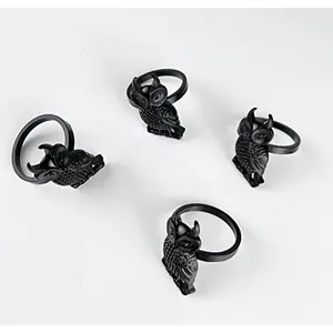 Servilleteros de Metal de búho, servilleteros de diseño de Animal negro para decoración del hogar, mesa de comedor, banquetes, reunión familiar y - Product Image 4