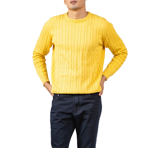 Vente en gros personnalisé grande taille pulls respirants pour hommes automne hiver décontracté tricot de coton avec décoration de logo - Product Image 1