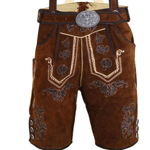 LEDERHOSEN CUERO HOMBRE PANTALONES CORTOS ALEMANES TRACHTEN OKTOBERFEST GERMAN FEST 2025 - Product Image 1