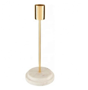 Exquisite Metal <b>Candle</b> <b>Holder</b> Lighting Decor <b>Candle</b> Stands With <b>Marble</b> Base Eye-Catching Lighting Decoration <b>Candle</b> Pillar Stand - Product Image 1