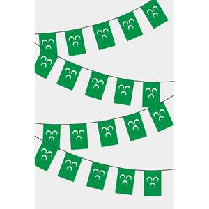3 Rectangular Hilal Flag Bunting for Ramadan and Party Celebrations Durable Paper Material Party <b>Banners</b> - Product Image 1