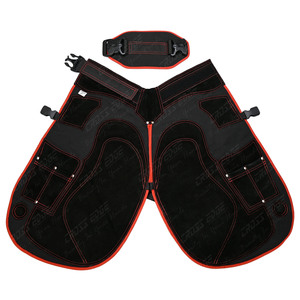 Premium horse farrier chaps for womens Cowhide leather apron lightweight farrier apron with knife pockets for stable workers - Product Image 1