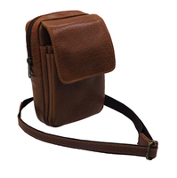 Sac bandoulière classique en cuir avec sangle réglable, poche intérieure, rangement, ceinture de taille, téléphone portable, cartes, portefeuille, pochette