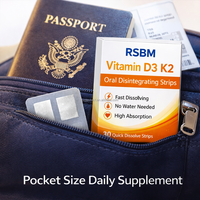 Comprimés à dissolution orale RSBM Vitamine D3 K2, soutien immunitaire, vitamines, patchs à dissolution orale