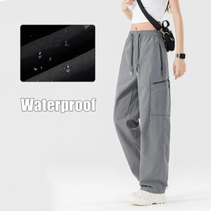 กางเกงปีนเขาผู้หญิงกางเกงเอวยางยืดกันน้ำมีกระเป๋ามีซิปกางเกงกีฬาผู้ชายกันลมกางเกงคาร์โก้กลางแจ้งกางเกงตกปลา - Product Image 5