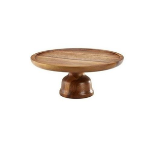 Décoration de mariage, support à gâteau en bois d'acacia, couleur marron, design classique, ustensiles de cuisson, plateau de service pour cupcakes et desserts, passe au lave-vaisselle - Product Image 2