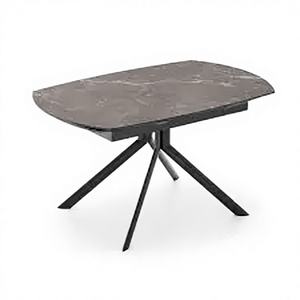 โต๊ะอาหารรูปวงรีแบบหมุนได้ ขยายได้ ดีไซน์อิตาลี ขาโลหะ ท็อปเซรามิกเปิดได้พร้อมกัน 8 ที่นั่ง ผลิตในอิตาลี คุณภาพเยี่ยม - Product Image 1