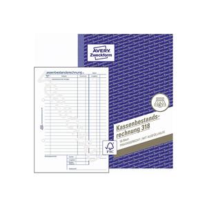 Papel para Caja Registradora AVERY ZWECKFORM A5, 50 Hojas por Paquete, Serie 318, Paquete de 10 - Product Image 1