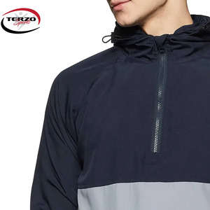 Chaqueta cortavientos de lana para hombre personalizada 2024 con capucha cortavientos de primavera para exteriores del fabricante - Product Image 6