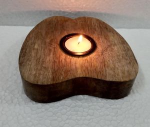 Manufacturer-Handmade Wooden Apple-Shaped <b>Tea</b> <b>Light</b> Candle Stand for <b>Christmas</b> Home Decoration Elegant Wood Candle Holder - Product Image 2