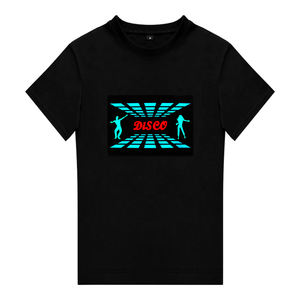 Camiseta de algodón para hombre Camisetas personalizadas de gran tamaño que brillan en la oscuridad para hombre Camiseta reflectante brillante de alta calidad - Product Image 4