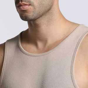 Custom Men's Breathable <b>Knitted</b> <b>Tank</b> <b>Top</b> Casual Style Plus Size <b>Knitted</b> <b>Top</b> for Men - Product Image 2