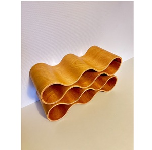 Porte-bouteille de vin en bois de qualité supérieure pour cuisine décoration de la maison table à manger champagne vin présentoir support bar - Product Image 4
