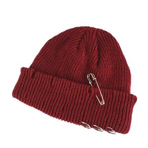 Gorros de punto unisex, gorro sólido con logotipo personalizado, gorro cálido de invierno, gorros cálidos de invierno con puños acrílicos - Product Image 2