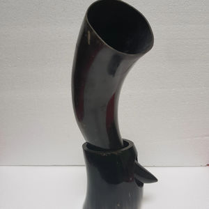 Corne viking sculptée de luxe pour boire, logo personnalisé, style nautique pour la bière et l'eau, artisanat naturel indien, vente de cornes - Product Image 1