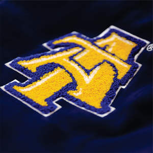 เสื้อฮู้ดแบบสวมหัวมี350ผ้าฟลีซ GSM ผ้า40% โพลีเอสเตอร์สีกรมท่า NC A & T โลโก้ออกแบบได้ตามต้องการ - Product Image 5