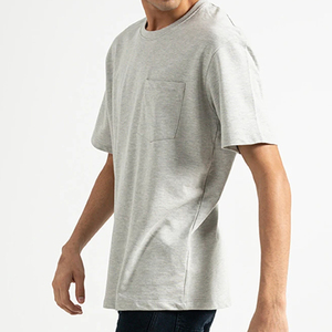Camiseta de algodón con cuello redondo y logotipo personalizado para hombre, camiseta de manga corta de verano transpirable de secado rápido, seda 100% 180 Gsm, tela de punto con pantalla - Product Image 3