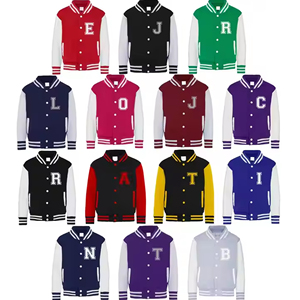 Veste de baseball personnalisée unisexe de haute qualité Veste Letterman surdimensionnée pour homme Motif universitaire brodé Nom du lycée - Product Image 1