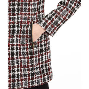 Chaqueta de Tweed a Cuadros Roja para Mujer, Talla 8, Marca Calvin Klein, en Tejido, para la Temporada de Otoño - Product Image 3