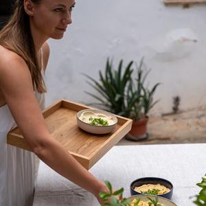 Plateaux en bois naturel respectueux de l'environnement pour fête événement mariage meilleur plateau en bois ensemble nourriture et boisson servant - Product Image 6