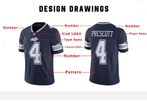 Maille respirante personnalisée formation professionnelle nouveau Design cousu violet maille football américain femmes - Product Image 6