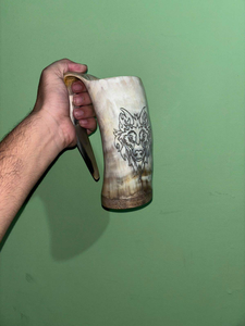 Mug en corne africaine de luxe, écologique, pour café, thé, vin, bière, design animal sculpté à la main, couleurs personnalisées, logo pour les fêtes, multi - Product Image 3